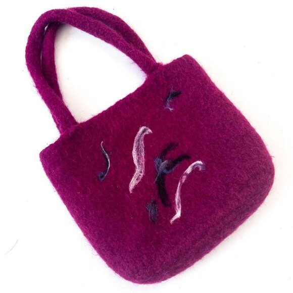 hand made felted wool  bag - Picture 1 of 7